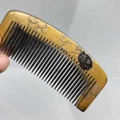 060723 本漆金蒔絵　高蒔絵　葉文様　櫛　かんざし
