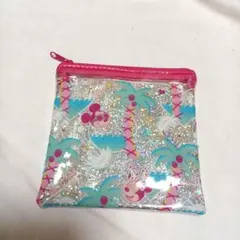 ディズニー　キラキラフラットポーチ　ミキミニ