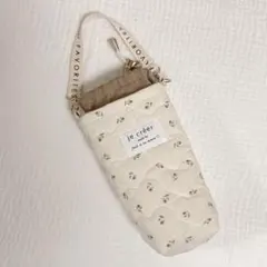 ハンドメイド ハートヌビ 保冷・保温ペットボトルカバー さくらんぼ