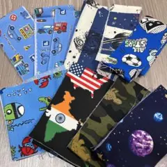 ①ハギレ　セット　男の子向け生地　オックス　CBポプリン　10枚