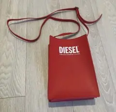 DIESEL レッド サコッシュ ミニショルダーバッグ ショルダーバッグ