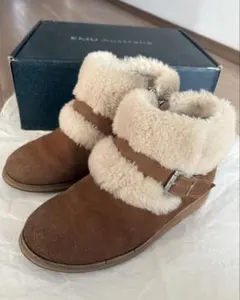EMU Australia Oxley Fur Cuff ショートブーツ22cm