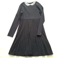 ケイト・スペード レース襟 ワンピース160　プリーツスカート