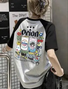 orion オリオンビール 半袖Tシャツ バックプリント Lサイズ ブラック