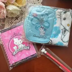 サンリオ　チャーミーキティ　メモ帳　鉛筆　ポーチ　タオル　平成レトロ　まとめ売り
