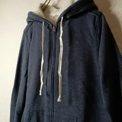 古着 ホリスター HOLLISTER ショート丈 ジップアップ パーカー M