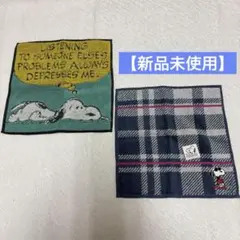 【新品未使用】スヌーピー タオルハンカチ 2枚セット ミニタオル PEANUTS