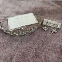 bride me ブライダルアクセサリーセット シルバー 2点　結婚式