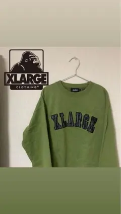 XLARGE オリーブグリーン スウェットシャツ M