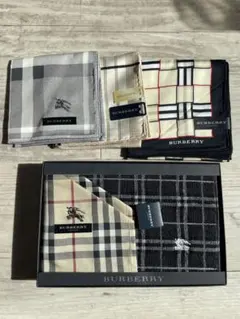 BURBERRY チェック柄ハンカチ5枚セット