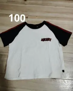 ミッキー刺繍ラグランTシャツ