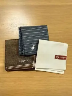 【新品未使用】紳士用ハンカチ3枚