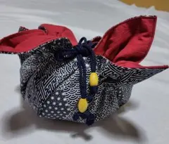 未使用 和装用 巾着袋 きんちゃく和柄 リバーシブル 小物入れ バッグ