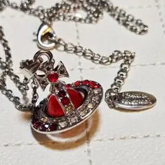 レッド】Vivienne Westwood スモールオーブ ネックレス