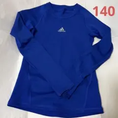 adidas TECHFIT 長袖シャツ 青　インナー　背面メッシュ
