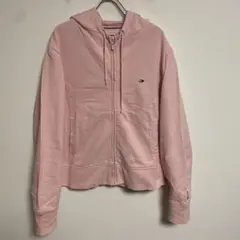 TOMMY HILFIGER ピンク フルジップ パーカー XL
