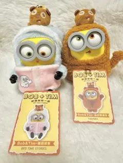 52TOYS bob+tim ミニオン ぬいぐるみ キーホルダー キーリング