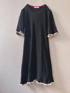 ZARA 半袖ニットワンピース 黒 USA S