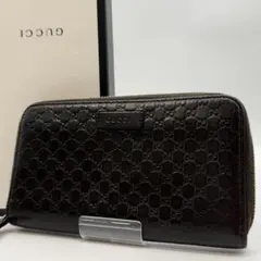 GUCCI グッチ パイソン ラウンドファスナー 長財布 ブラック 353227