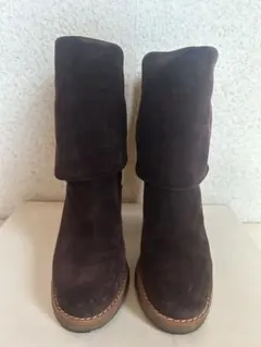 UGG ダークブラウン スエードブーツ ムートン　2way ロング　ショート