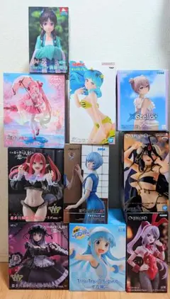 【猫猫/桜ミク/アヤナミ/イカ娘他】プライズ10体セットまとめ売り