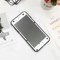 iPhone11Pro 液晶保護シート 可愛いブラックのハート柄 ホワイト X他