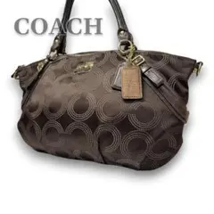 coach Y2K コーチ ハンドバッグ マディソン オプアート ダークブラウン
