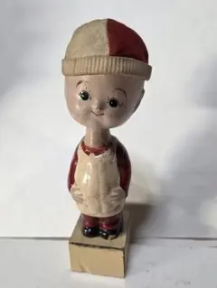 時代物【良品】昭和30年代 赤胴鈴之助 首振り人形陶器彩色 少年画報
