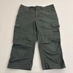無印良品クロップド丈カーゴパンツ　カーキ　メンズMのサムネイル