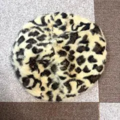 レディース ヒョウ柄 ベレー帽
