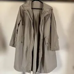 ベージュ フード付き ロングコート