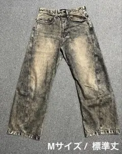 【WYM】VINTAGE WASHED CURVED DENIM 標準丈/M