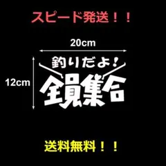 【防水・屋外・耐久】釣りだよ　全員集合　カッティングステッカー.