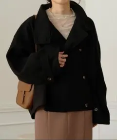 Bab スタンドネックショートコート