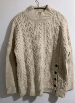 YECCA VECCA アイボリー ケーブルニット Fサイズ