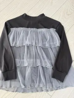 【SEASON REASON】フリル付き長袖カットソー グレー120