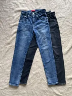 スキニーデニム 2色セット ダークブルー・ライトブルー