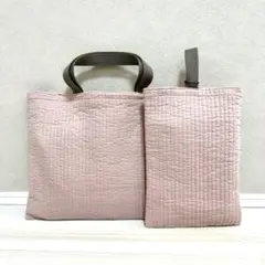 レッスンバック 上履き入れ ヌビ 女の子 入園 入学 ピンク レッスンバッグ ③