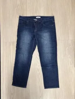 デニム クロップドパンツ インディゴブルーのサムネイル