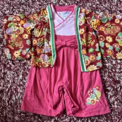 花柄着物スタイル ベビー服 70