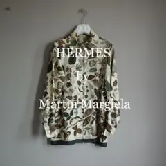 HERMES エルメス マルジェラ期 リーフ総柄ジップアップシルクシャツのサムネイル