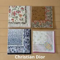 月初SALE❣️ヴィンテージ未使用Christian Dior ハンカチ4枚セットのサムネイル