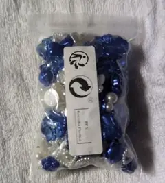 青と白のビーズセット