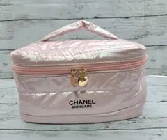 シャネル 化粧ポーチ 大きめ 旅行 ポーチ CHANEL ピンク