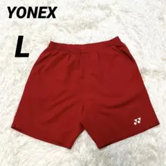 YONEX ヨネックス メンズ バドミントンパンツ ハーフパンツ レッド 赤 L