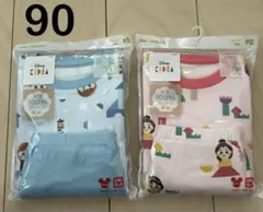 【新品未使用】ユニクロ ディズニーキディア 長袖パジャマ 90サイズ ２点セット