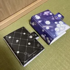 シール帳 シマエナガ 花柄 リングバインダー A6サイズ 2点セット