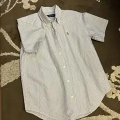 ラルフローレン ワイシャツ 140cm キッズ 半袖 ストライプ