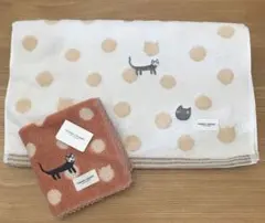 【3月31日迄】ツモリチサト　猫　ハンカチ　フェイスタオルセット