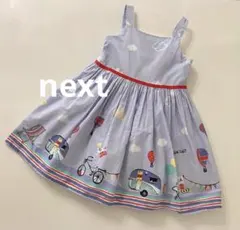 nextキッズノースリーブワンピースアートプリントフレアサマードレス110cm